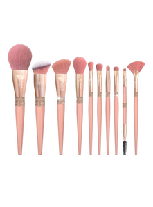 Blush  Pink Rhinestone Brush Set